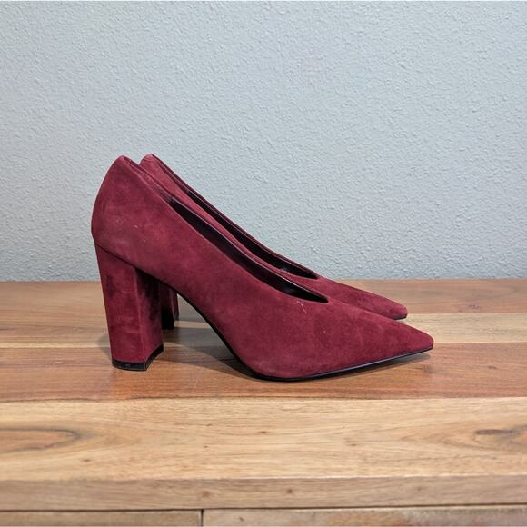 Jeffrey Campbell Potent Pointed Toe Pumps Suede Heels - Picture 6 of 9